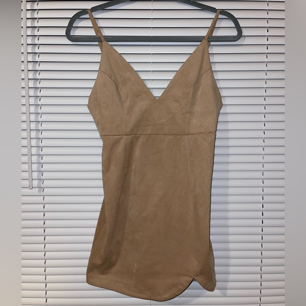 Forever 21 Suede Beige Dress